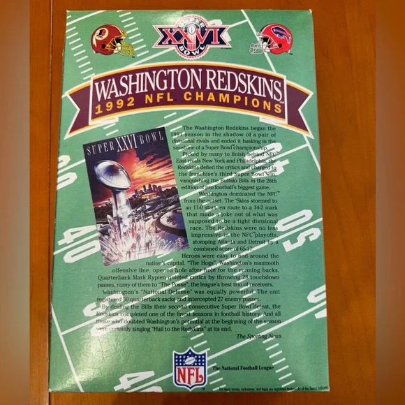 Collectible Redskins 1992 Super Bowl Wheaties Cereal Box, NEW - Picture 2 of 5